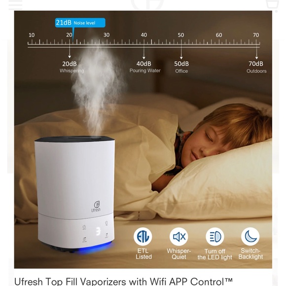 Ufresh Other - Ufresh Top Fill HUMIDIFIER Vaporizers-with Wifi APP Control